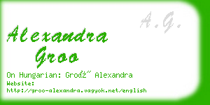 alexandra groo business card